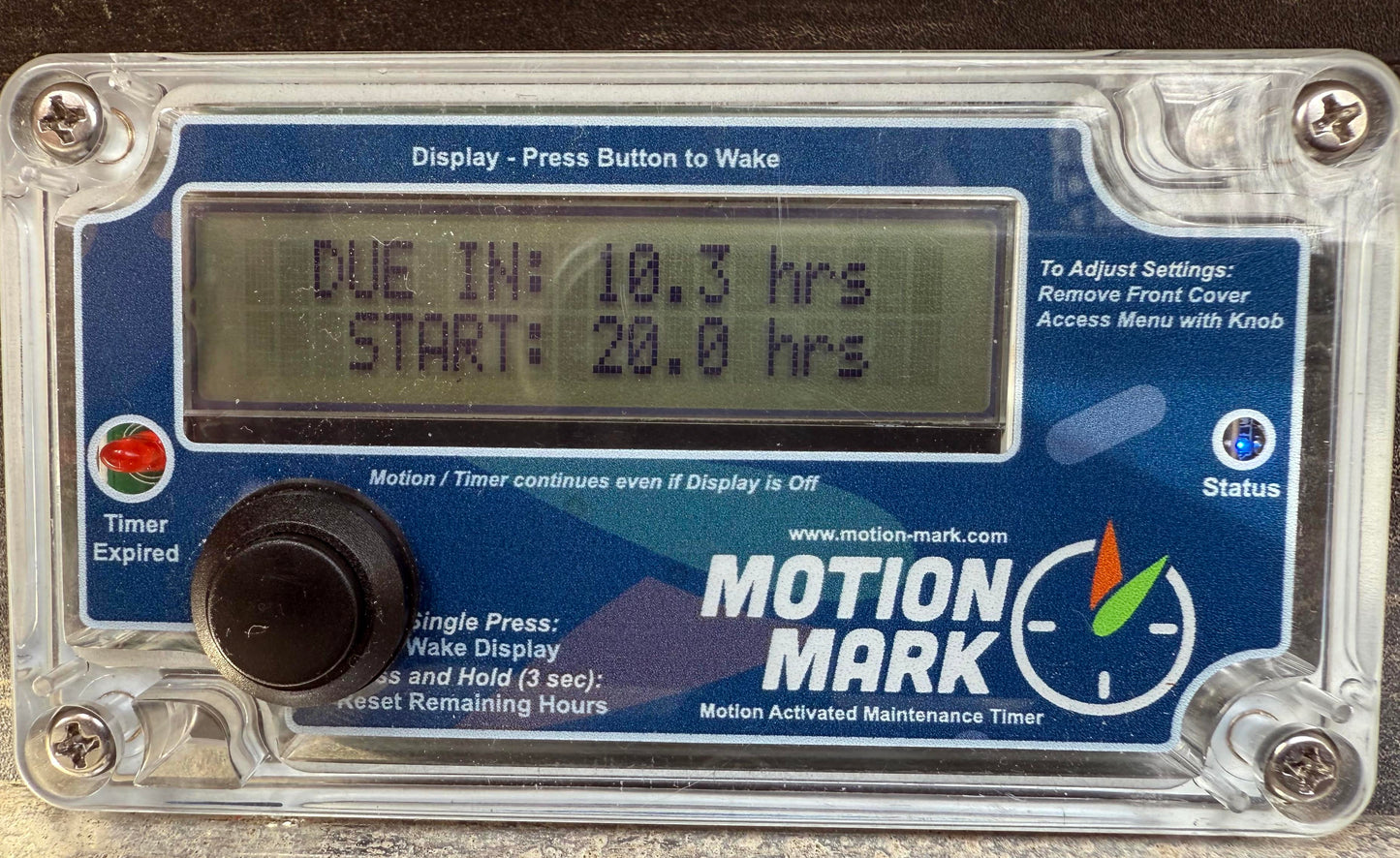 Motion Activated Maintenance Timer