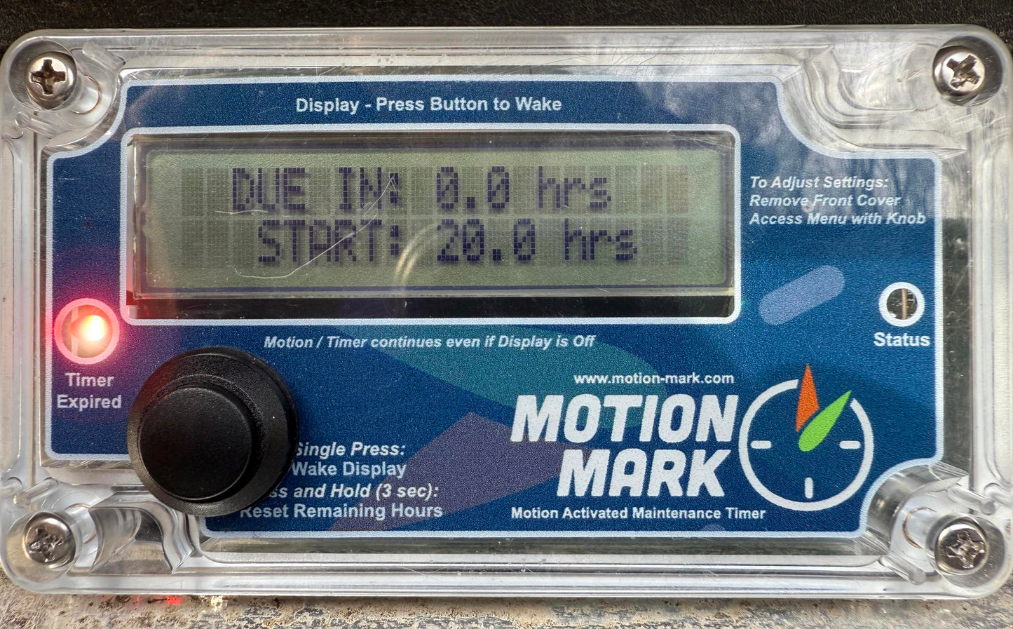 Motion Activated Maintenance Timer